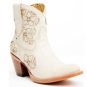 Shyanne Women's Lily Floral Embroidered Western Fashion Booties - Round Toe